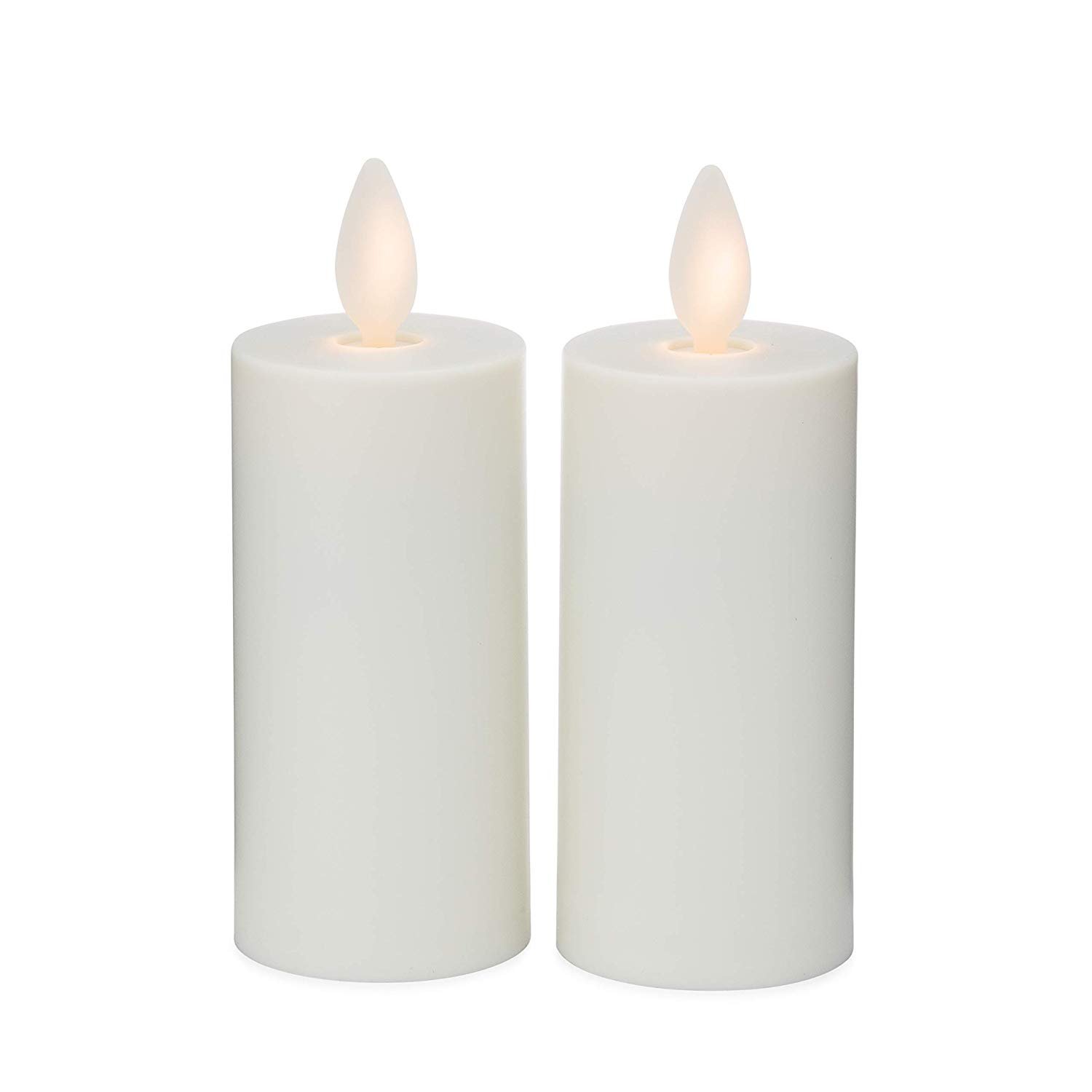 Set of 2 Liown Votive Flameless Candles 1.5"x4" Ivory Unscented Push