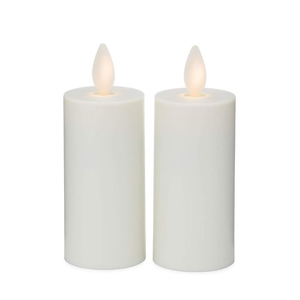Set of 2 Liown Votive Flameless Candles 1.5"x4" Ivory Unscented Push