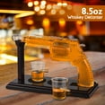 thumbnail image 4 of Juego de decantador de whisky Abanopi con forma de pistola 8.5 oz y 2 vasos de 1.7 oz, 4 of 7