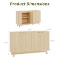 thumbnail image 3 of GloryStar Modern Fluted Sideboard Cabinet with Storage, Adjustable Shelves and Doors, Buffet Console for Kitchen or Dining Room, 3 of 7
