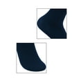 thumbnail image 5 of INSPIRE CHIC Women's Elastic Selvedge Cuffs Stretchy Ankle High Socks Navy Blue-2pcs one size, 5 of 7