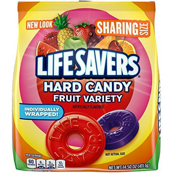 (Price/Case)Lifesavers Hard Candy Fruit Variety Stand Up Pouch, 14.5 Ounces, 6 per case
