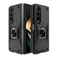 thumbnail image 5 of Elegant Choise Phone Case for Samsung Galaxy Z Fold 4 Shockproof Heavy Duty Protective Cover with Ring Stand, Black, 5 of 11