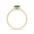 thumbnail image 2 of Angara Natural 1.1 Ct. Emerald Solitaire Ring in 14K Rose Gold for Women (Ring Size: 11.5), 2 of 10
