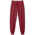 thumbnail image 6 of Dagegui Under $15 Mens Jogger Sweatpants Drawstring Elastic Waist Tapered Pants Soft Comforable Gym Workout Sweatpant Casual Home Pant Wine,S, 6 of 8