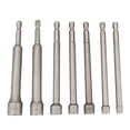 thumbnail image 1 of Socket Wrench 1/4” Long Hex Nut Driver Socket Set Metric Impact Extension Drill Bits Adapter 5-12mm Socket Wrench 7 Pcs, 1 of 3