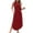 Red, variant on Womens Summer Casual Maxi Dresses 2025 Sleeveless Long Beach Dresses V Neck Loose Sundresses with Side Split Pockets
