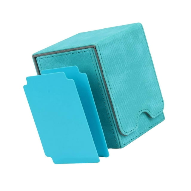 facefd Étui en Cuir 100+ Cartes pour Cartes de Visite Bleu Clair