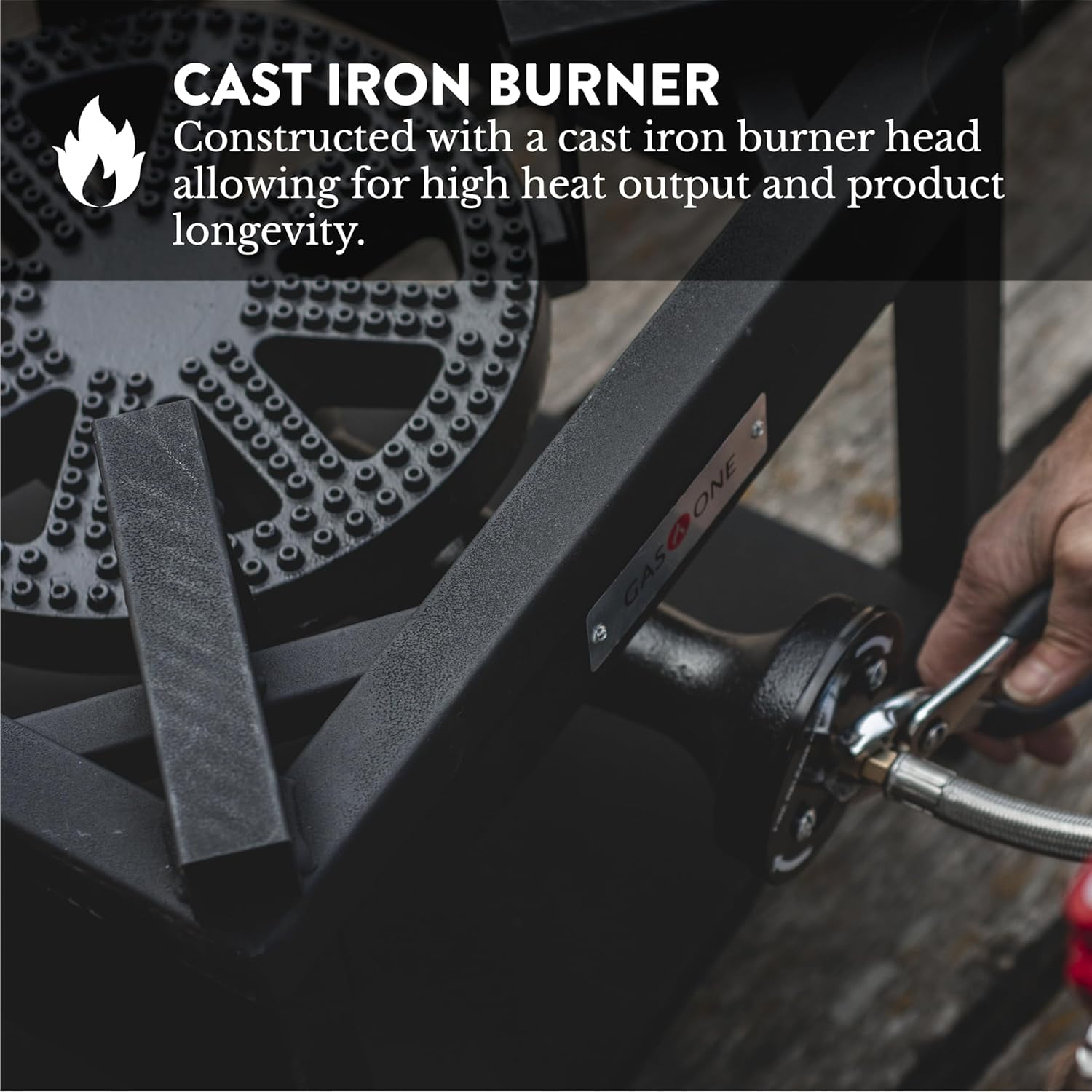 GasOne Single Burner High Pressure with Adjustable Regulator for Home Brewing, Turkey Fry, Maple
