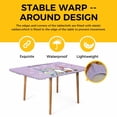 thumbnail image 4 of Happy Easter Table Cloths for 5 Foot Rectangle Tables, Cute Gnomes Eggs Spring Daisy Flowers Purple Patio Waterproof Elastic Fitted Tablecloths, Washable Rectangular Table Cover for Camping, 4 of 8