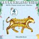 thumbnail image 2 of 4 Pack Leopard Balloons Large Foil Cheetah Balloons Wild Cheetah Shaped Safari Balloons Cute 3D Animal Print Balloons Jungle Party Decorations for Zoo, 2 of 4