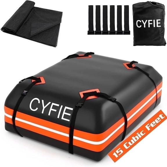 Car Roof Toppers Carrier Luggage Bag Black Waterproof Travel Storage WU9783 CYFIE