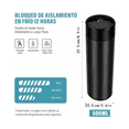 thumbnail image 3 of Termo De Acero Inoxidable Digital De 500ml Negro, 3 of 3