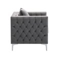 thumbnail image 3 of Living Room Chairs, Lorreto 40" Gray Velvet Chair, Accent Chairs, Comfortable Chairs,, 3 of 4