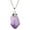 Silver D, variant on Lancharmed White Gold Plateds To My Daughter Necklace Natural Stone Purple Crystal Necklace Mother Gifts