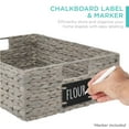 thumbnail image 2 of Best Choice Products Set of 4 16x12in Woven Water Hyacinth Pantry Baskets w/ Chalkboard Label, Chalk Marker - Gray, 2 of 7