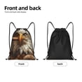 thumbnail image 2 of Yiaed Funny Bald Eagle Print Drawstring Bags Drawstring Backpack Bulk String Back Pack Gym Sport Bag-Small, 2 of 5
