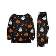 thumbnail image 3 of Halloween Family Pajamas Set with Moon Star Print, Breathable Long Sleeve Matching Halloween Pajamas for Whole Family, Classic Family Halloween Pajama Set Sleepwear, 3 of 6