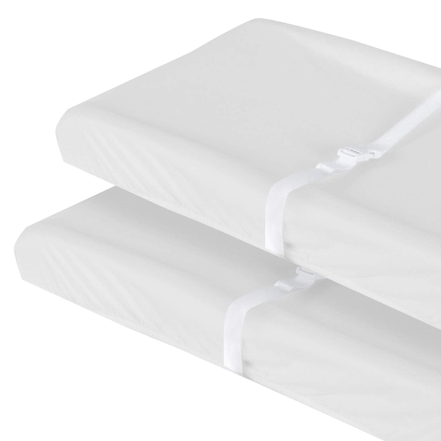 Changing Pad Covers White for Boys Girls, 100 Organic Cotton 2 Pack