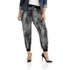 One Step Up Women's Plus Peached Printed Knit Jogger