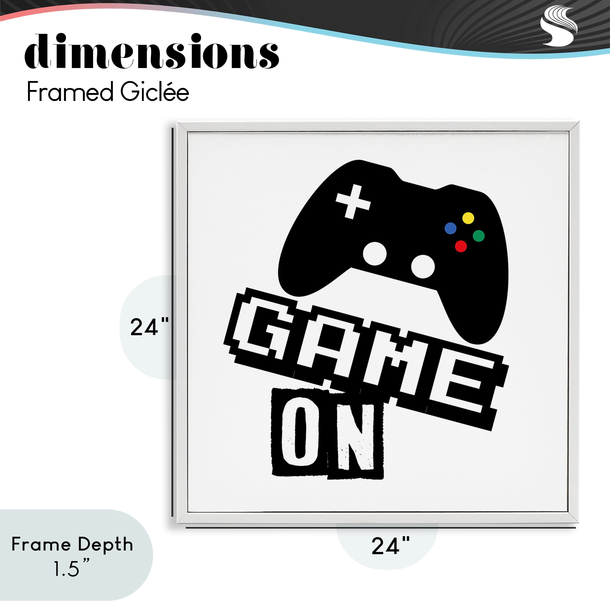 Stupell Industries Playful Game On White Framed Giclee Art, design by Marcus Prime