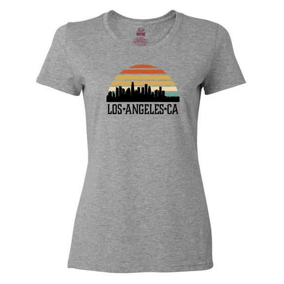 Inktastic Los Angeles California Skyline Retro Women's T-Shirt