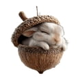 thumbnail image 1 of Adornos de animales del bosque Set de 4 pulgadas – Decoración artesanal de zorro, búho, conejito y erizo del bosque • tonos naturales • detalles realistas • Árbol de Navidad o exposición en la casa, 1 of 5