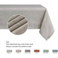 thumbnail image 4 of Lux Faux Linen Tablecloth with Slubby Yarn Textured Weaves Wrinkle Free Anti-Shrink Soft Table Cloth for Kitchen Dining Tabletop for Outdoor and Indoor Use Rectangle 60 x 84 Inch Natural, 4 of 5