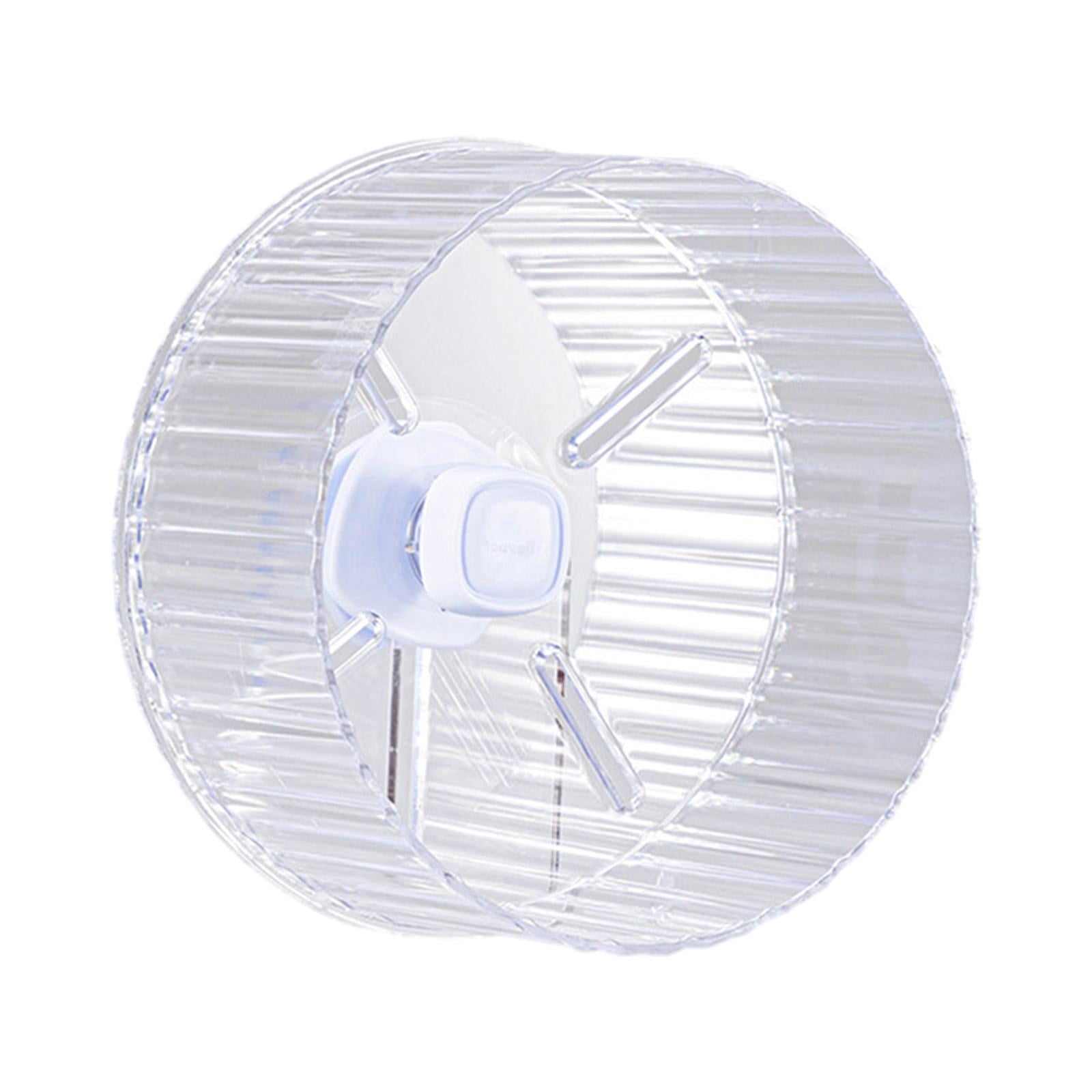 Bvdfgk Hamster Exercise Wheels, Round Small Animals Exercise Wheels for Dwarf Rat Small Clear 21cm No Stands