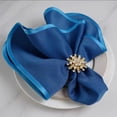 thumbnail image 4 of Flower Pearl Rhinestone Napkin Ring Holder Gold Suitable for Wedding Party Home Kitchen Dining Table Linen Accessories 6 Piece Set, 4 of 5