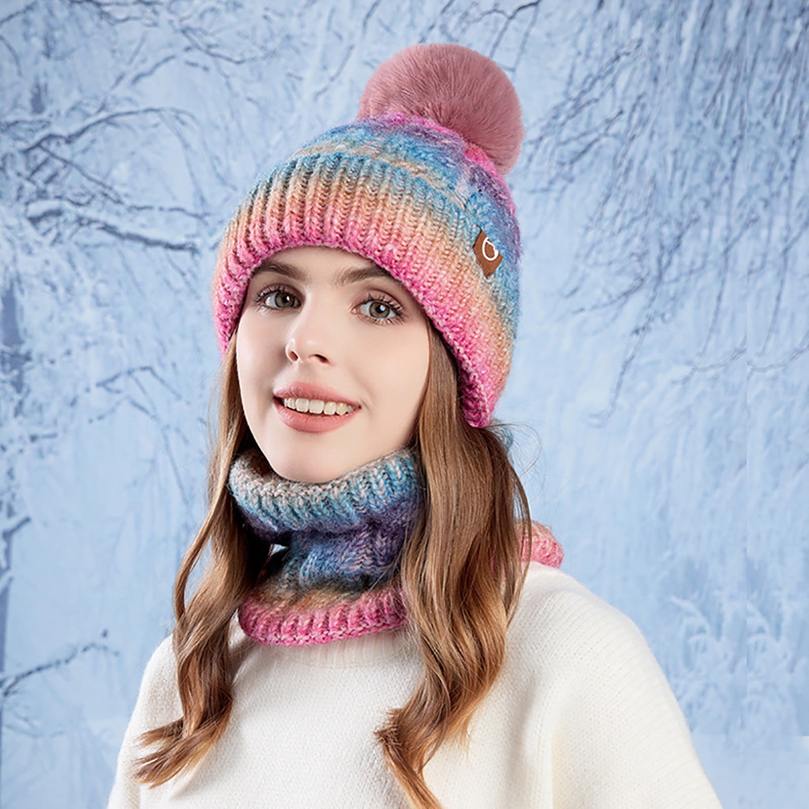 Wancir Women Winter Peruvian Cover Ears Beanie Hat Ear Flaps Sherpa Ski Snow Hats Knit Fleece Lined