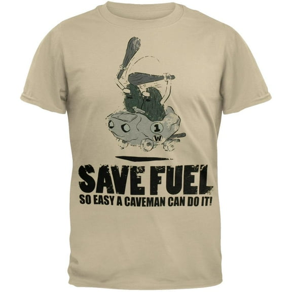 Captain Caveman - Save Fuel T-Shirt - Large