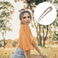 thumbnail image 5 of 4 Pieces U Shaped Hair Pin Stick French Style U Shape Hair Clips Shell U Sticks Pins for Women Girls Hairstyle Accessories - Style 3, 5 of 7
