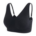 thumbnail image 5 of Seamless V-Neck Bra with Back Closure 9178,Black,One Size, 5 of 7