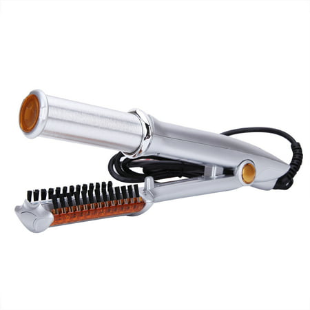 Professional 3-Mode 2-Way Rotating Curling Iron Hair Brush Curler Straightener for (Best Rotating Curling Iron 2019)
