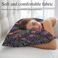 thumbnail image 5 of Mexico Flower Throw Pillow Covers, Abstract Geometric Colorful Floral Plant Soft Breathable Pillow Cases with Invisible Zipper for Sleeping, Toddler Pillowcases for Couch Bed Sofa Chair 12x20 Inches, 5 of 9