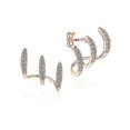 thumbnail image 2 of Pendientes curvos de tres capas Yashi para mujer y niña, 2 of 4