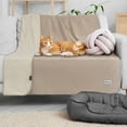 thumbnail image 4 of PetAmi Waterproof Dog Blanket For Small Medium Dog, Pet Puppy Blanket Couch Cover Protection, Fleece Cat Washable Throw, Couch Sofa Furniture Protector, Reversible Soft Plush, 29x40 Taupe/Beige, 4 of 8
