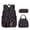 3PC Black Bowknot Corduroy Backpack H#19, variant on 3PC Pink Bow Backpack Set - Cute Kawaii Preppy Coquette Nylon Rucksack for Laptop & Daily Use(Red)