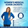 thumbnail image 3 of Natural Uniforms Medical Scrub Jacket G102 (True Royal, Medium), 3 of 7
