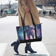 thumbnail image 4 of FORMRS Canvas Laptop Tote Bag for Women with 15.6" Computer Compartments Shoulder Handbag, Astronaut Pattern, 4 of 7