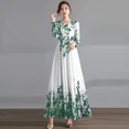 thumbnail image 2 of Chiffon Dress Women 2024 Spring Summer New FASHION Temperament Is Thin and Long Large Swing Holiday Long Skirt N623, 2 of 7