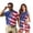 American Flag Print, variant on Funny Matching Couple Golf Outfits, Dachshund Print His and Hers Golf Shirts & Women's Tennis Dress Set, Quarter Zip Moisture Wicking Sports Apparel, Mr and Mrs Gifts for Summer Vacation