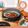 thumbnail image 2 of Beautiful by Drew Barrymore 5.5 qt Saute Pan with Strainer Lid, EverGood Ceramic Nonstick Coating, Black Sesame, 2 of 7