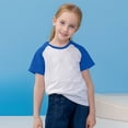 thumbnail image 5 of BLVB 3-14Y Kids Baseball Tee Boys Girls Raglan T Shirt Blouse Short Sleeve Crewneck Casual Tops Cotton T-Shirt, 5 of 7