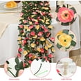 thumbnail image 4 of Flower Garland Rose Vines, 5 Strands Ft Flowers Vines for Bedroom with 33 Ft/LED String Lights, Rose Flower Garland Decoration, Rose Floral Garland for Room Table Wedding Decor, 4 of 5