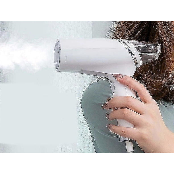 Mini Clothes Iron, Portable Travel Iron Stand Dry Wet Ironing, Steam Iron Handheld Ironing Machine White