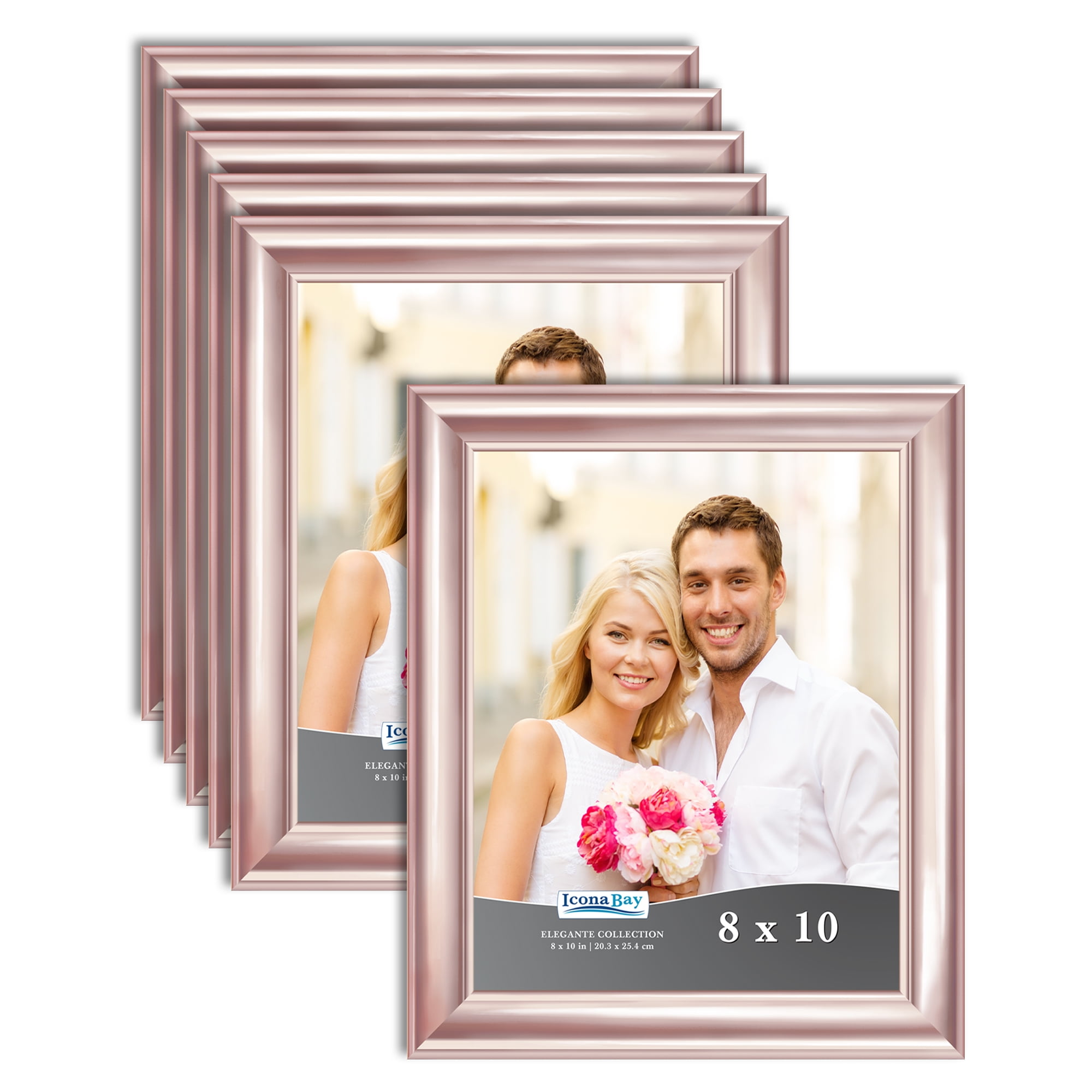 Download Icona Bay 8x10 Rose Gold Picture Frame, Glam Style, 6 Pack, Elegante Collection (US Company ...