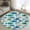 White, variant on Round Area Rugs Collection 3 Ft, Pink Fishes Non-Slip Residential Carpet, Cartoon Coastal Ocean Fish Striped Indoor Crawling Mats Doormat Runner Rugs Play Mat forBedroom
