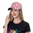 thumbnail image 5 of Pofeuu Strawberries Print Adult Adjustable Embroidered Graphic Baseball Hat for Men and Women, 5 of 6